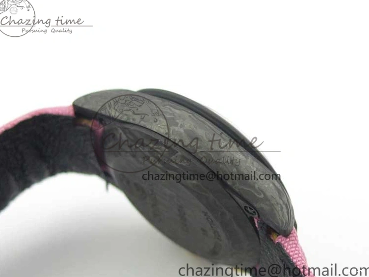 MiroTime 0326 Daytona DIW Carbon V2 WWF Best Edition Black Pink Dial On Pink Nylon Strap A Reliable 3113